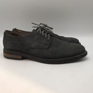 Asher Green Gray Genuine Suede Leather Oxford Men's 9M Lace Up Dress Shoes